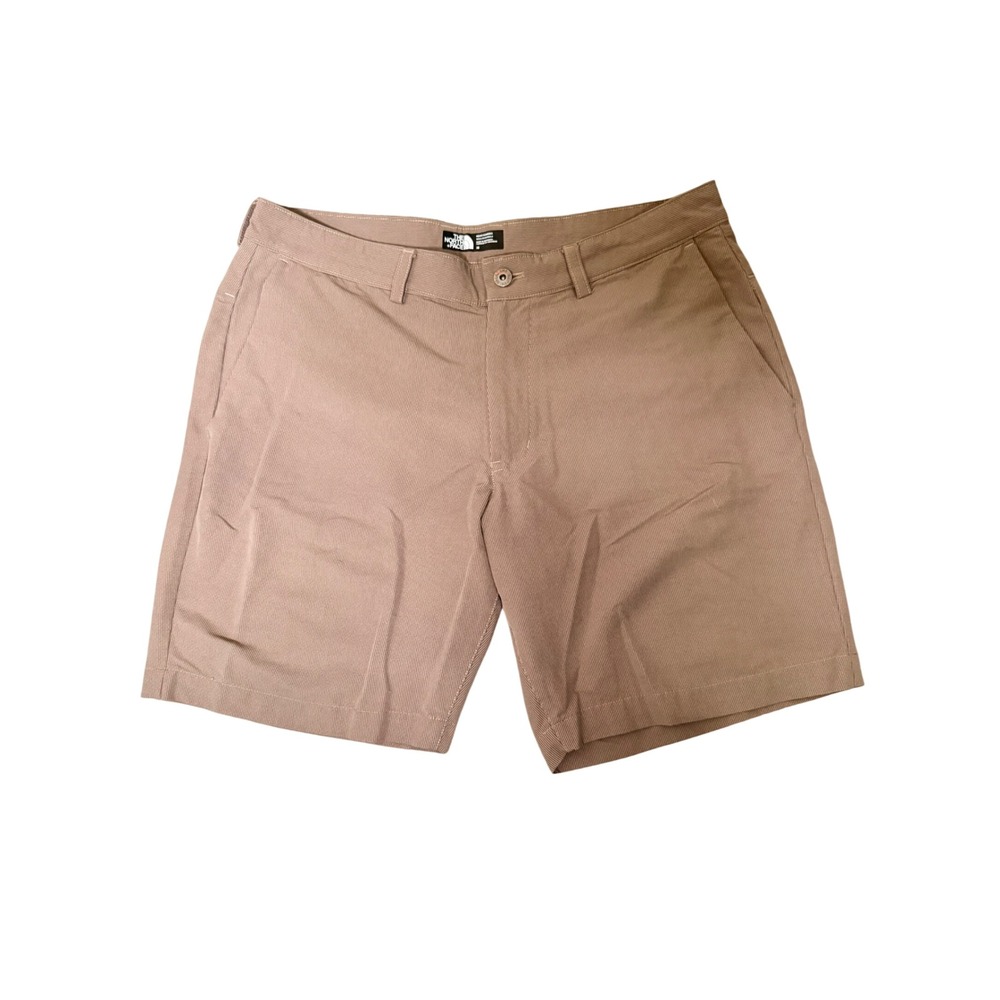 The North Face Mens Tan Khaki Micro Stripe Hiking Utility Shorts Size 38